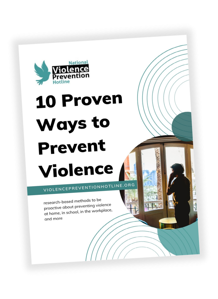 10 Proven Ways To Prevent Violence Content Page National Violence Prevention Hotline 1394